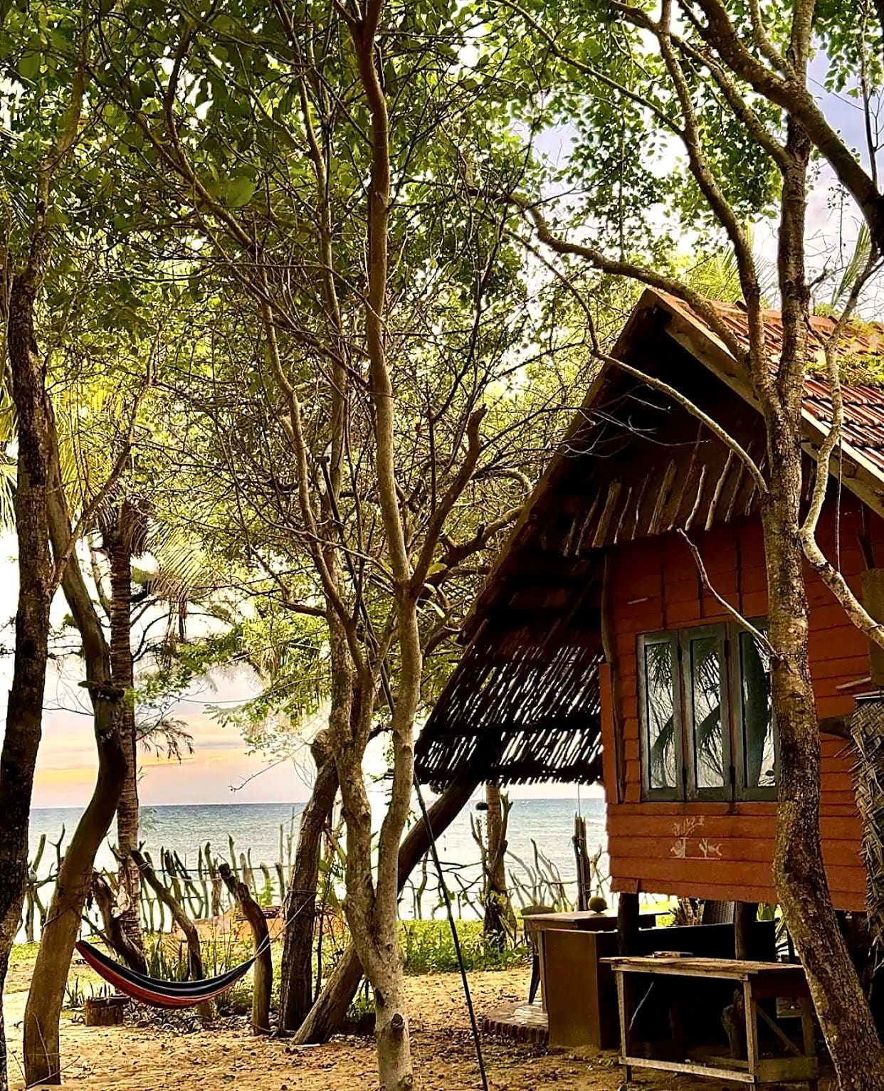 A-frame cabana by the sea