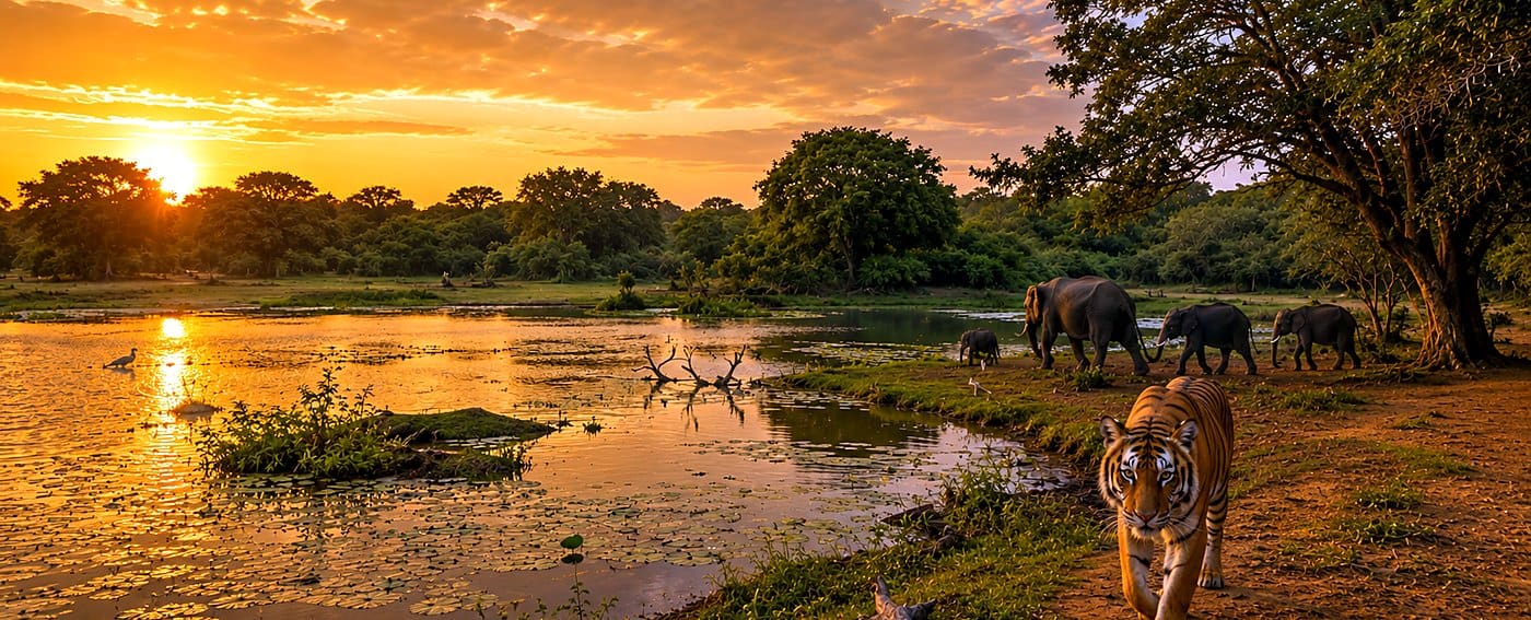 Kumana National Park safari at sunset